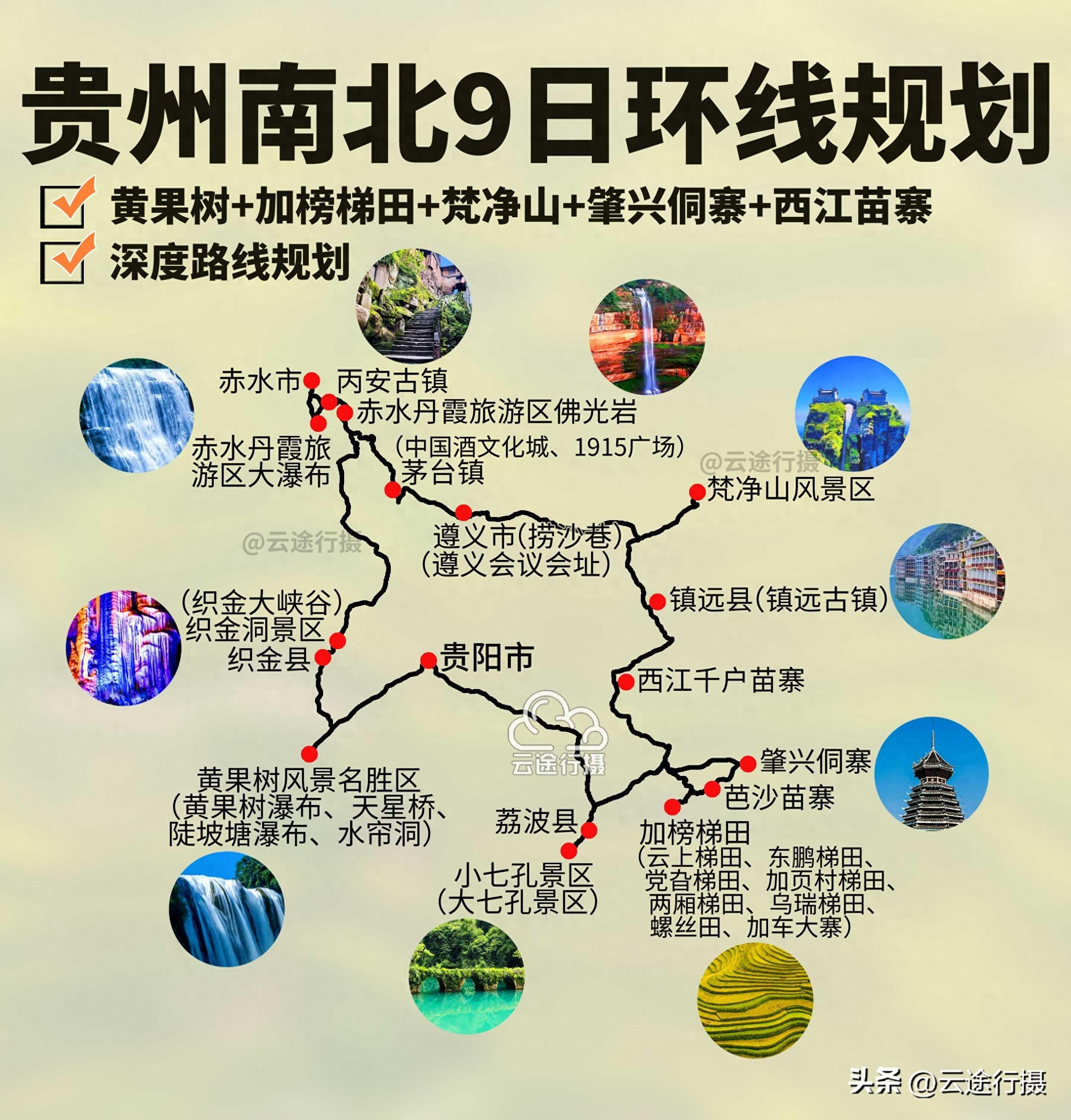 贵州南北全景9日大环线旅游路线规划攻略，贵州南北全景秘境之旅